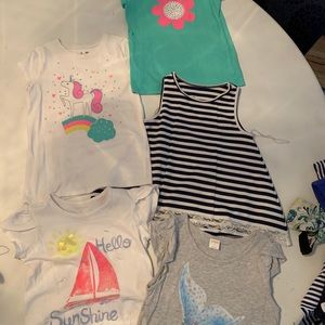 Lot of (5) Girls T-shirts -Sizes 6/6x/7